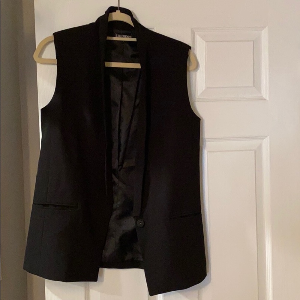 Express • Black Tuxedo Style Vest